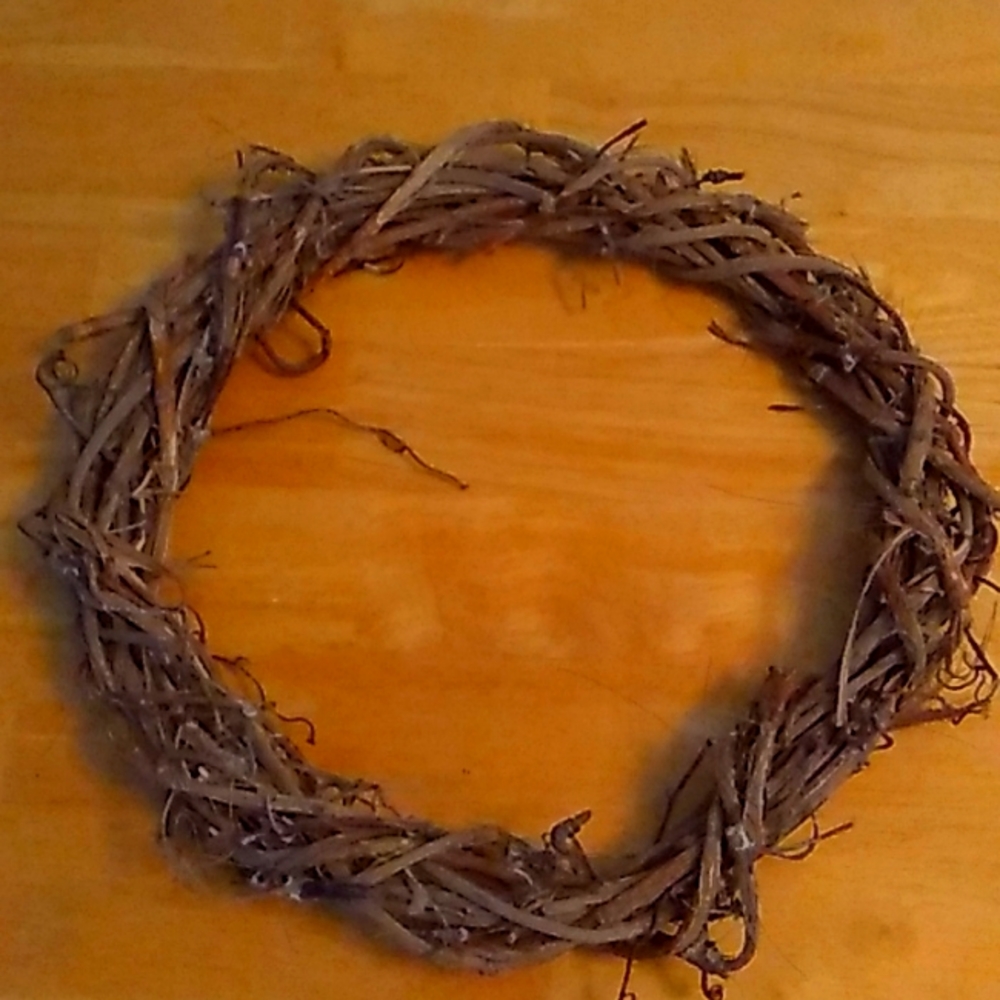 Handwoven grapevine wreath